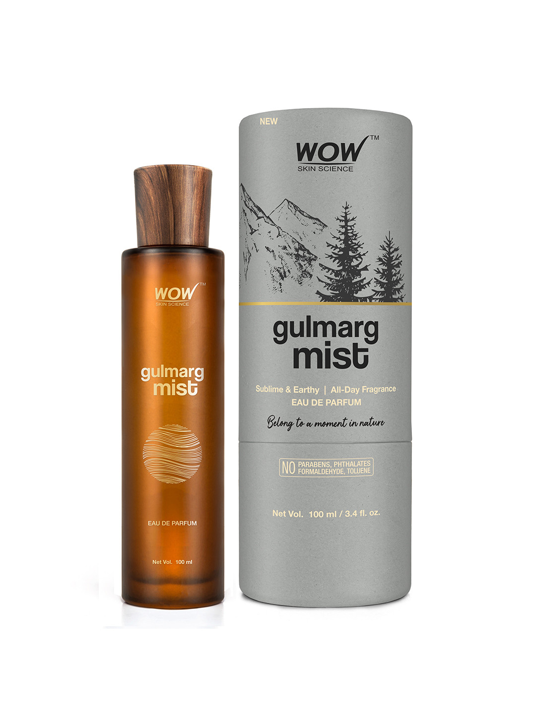 

WOW SKIN SCIENCE Gulmarg Mist Eau De Parfum - Valentine's Day Gift - 100 ml, Brown