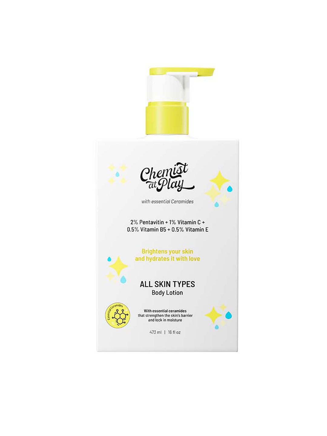 

Chemist at Play Brightening Body Lotion with Ceramides for All Skin Types - 473ml, White