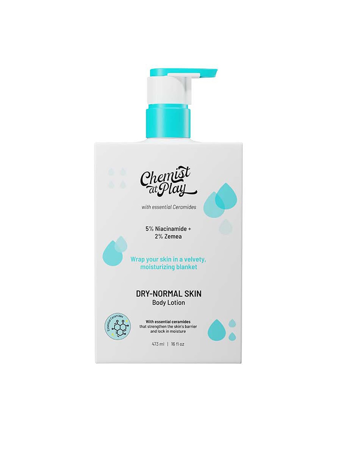 

Chemist at Play Dry & Normal Skin Body Lotion with Ceramides & 5% Niacinamide - 473ml, White