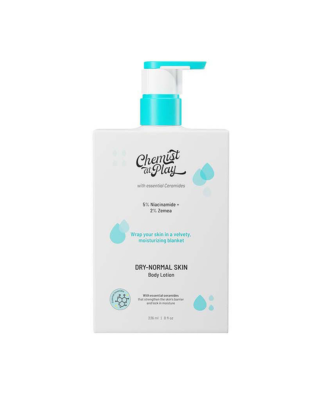 

Chemist at Play Dry & Normal Skin Body Lotion with Ceramides & 5% Niacinamide - 236ml, White