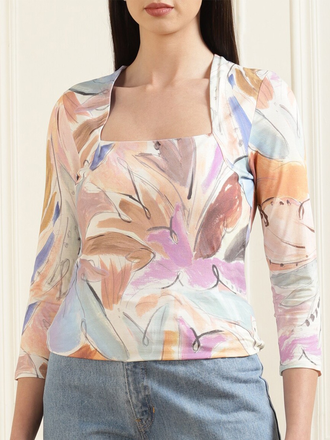 

Ted Baker Print Top, Cream