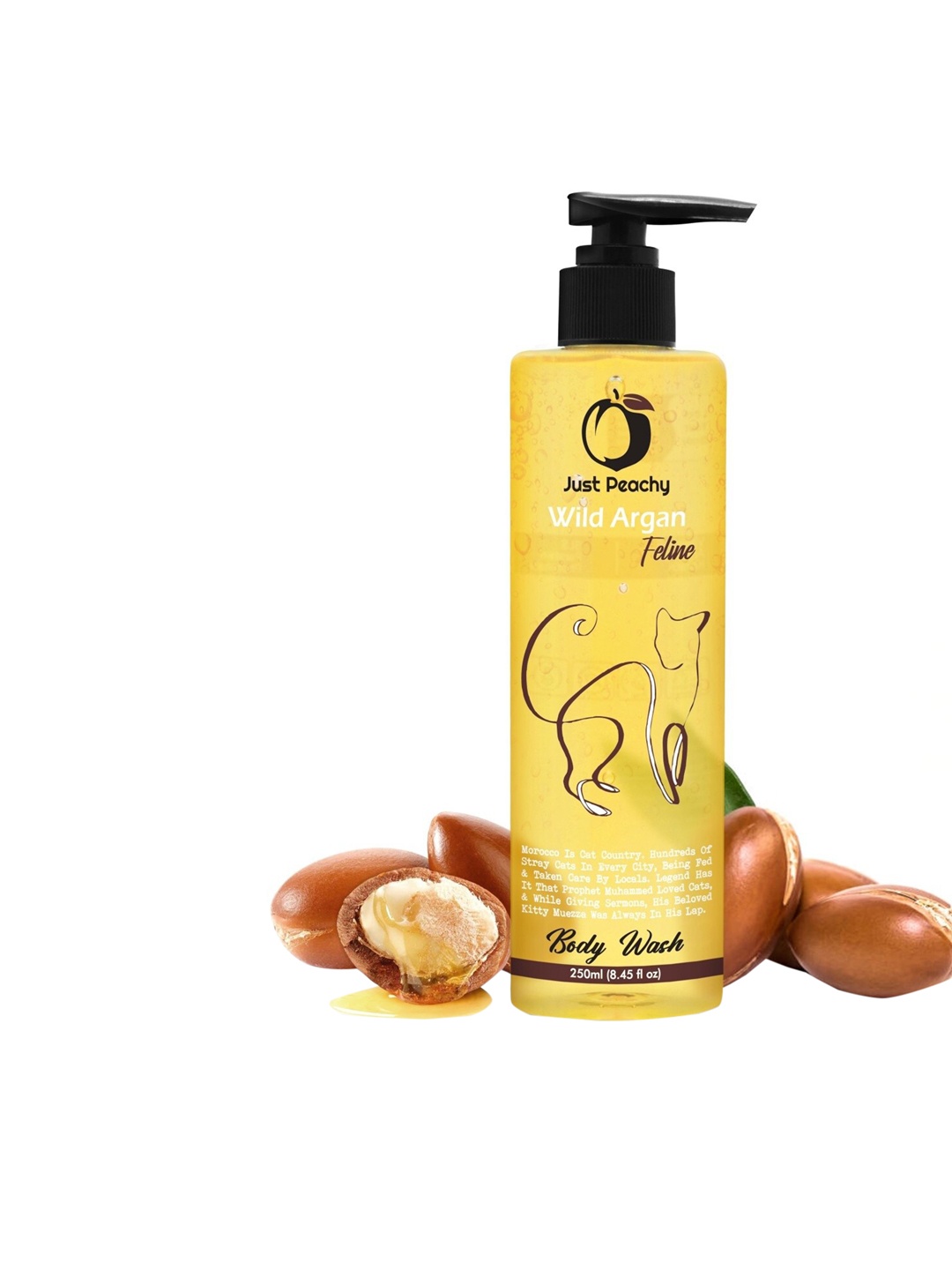 

Just Peachy Wild Argan Feline Body Wash 250ml, Gold