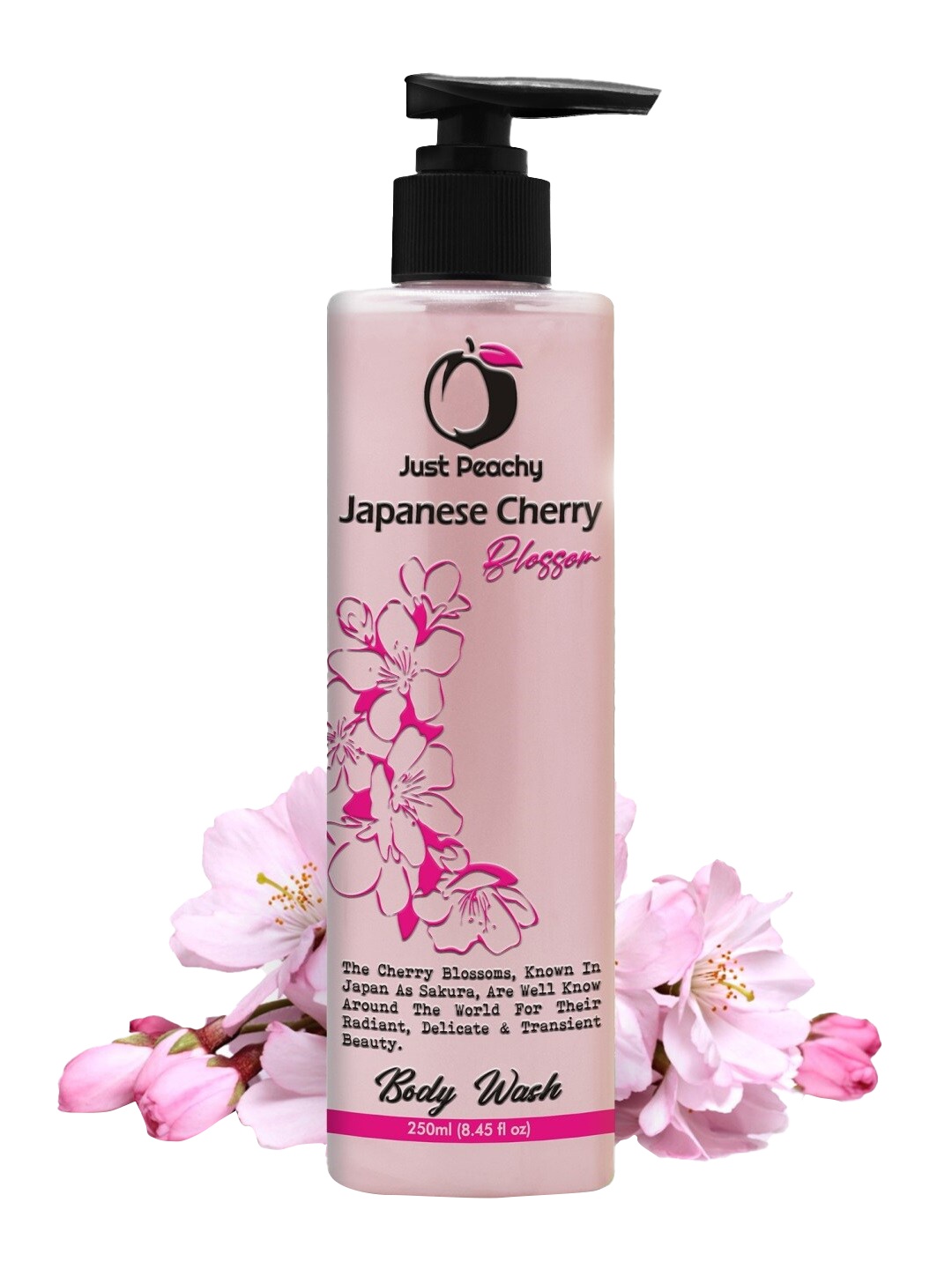 

Just Peachy Japanese Cherry Blossom Body Wash 250ml, Pink