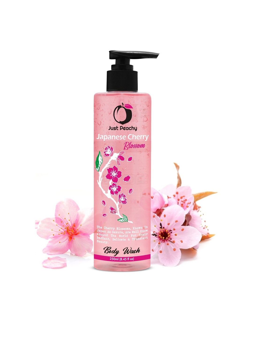 

Just Peachy Japanese Cherry Blossom Body Wash 250ml, Pink