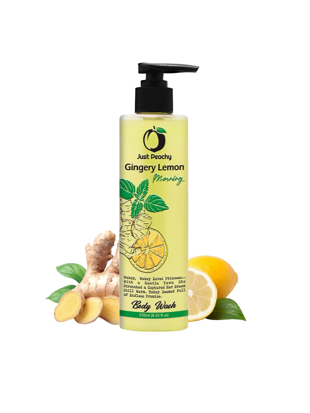 

Just Peachy Gingery Lemon Morning Body Wash 250ml, Yellow