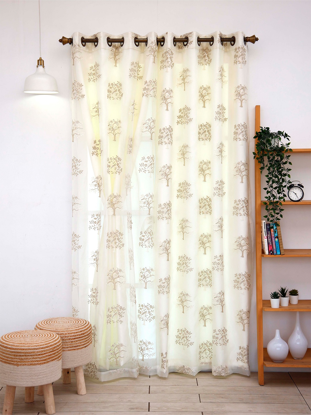 

Ariana Embroidered Polyester Regular Door Curtain, Beige