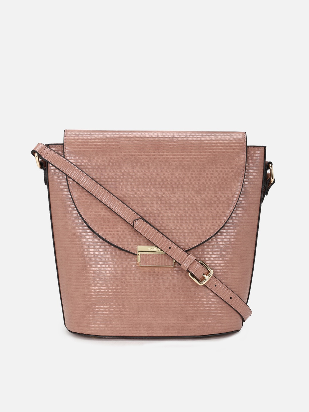 

Van Heusen Woman Textured PU Structured Sling Bag, Pink