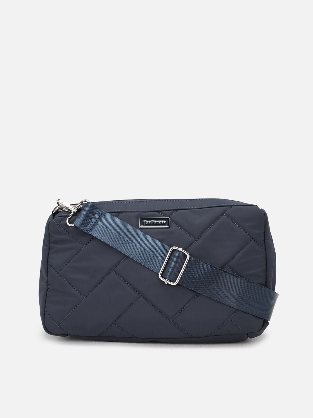 

Van Heusen Woman PU Swagger Sling Bag with Quilted, Navy blue