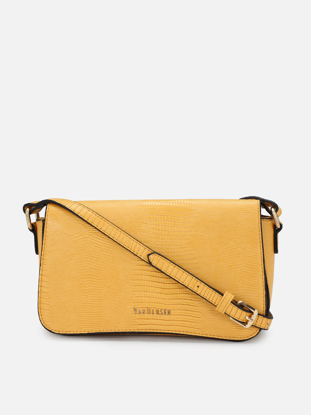 

Van Heusen Woman PU Structured Sling Bag, Yellow