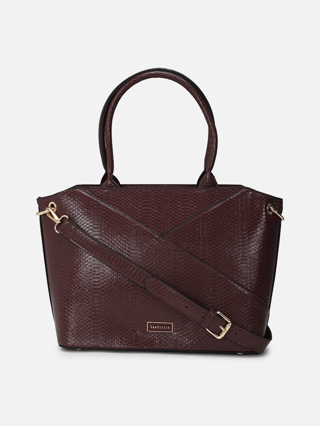 

Van Heusen Woman PU Structured Satchel, Maroon