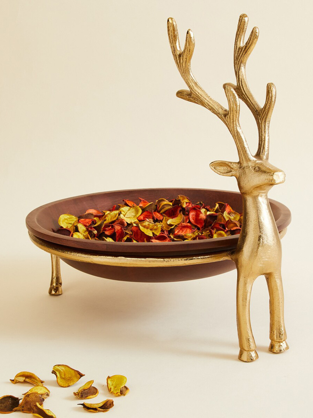 

Home Centre Reindeer Decorative Platter Trays, Brown