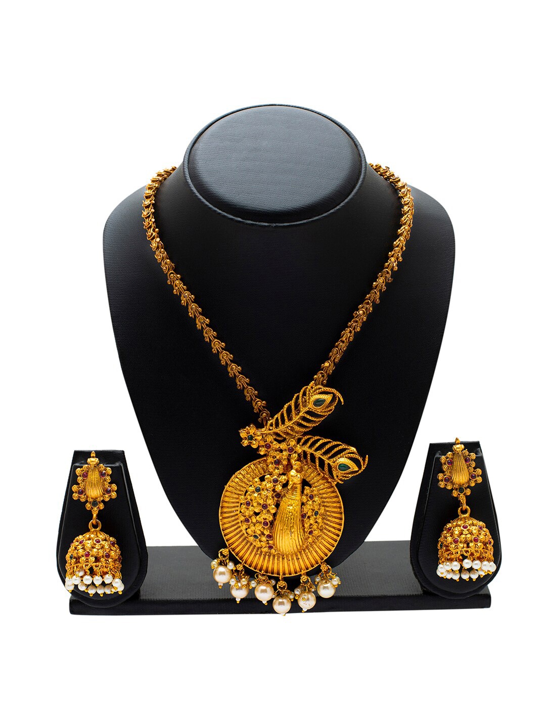 

Shining Jewel - By Shivansh Antique Gold Plated Jewellery Set