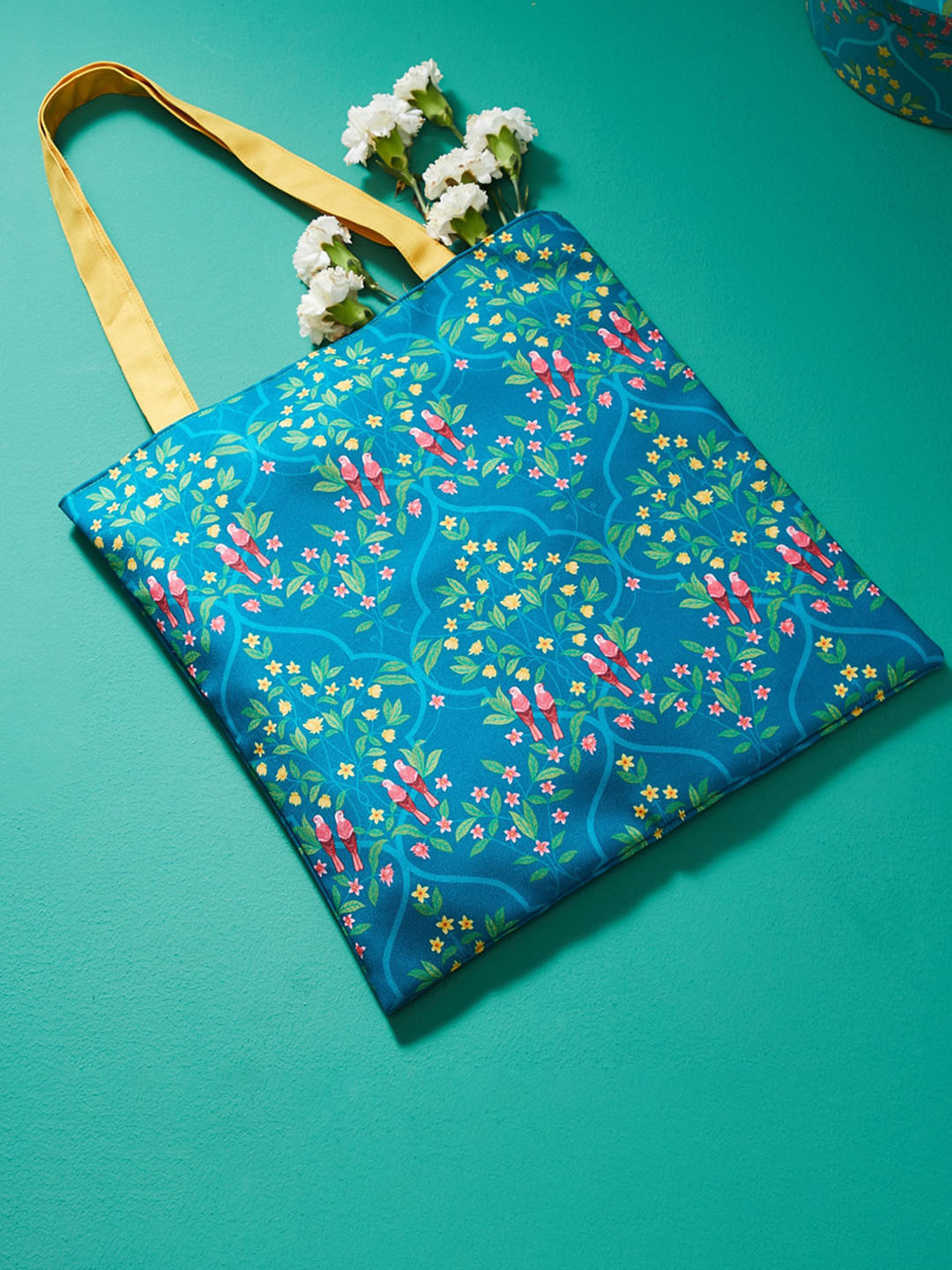 

Home Centre Corsica Bela Floral Printed Tote Bag, Blue