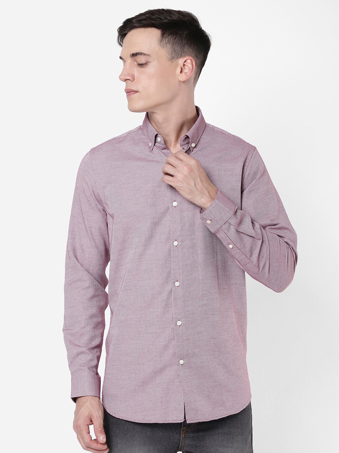 

R&B Men Casual Shirt, Purple