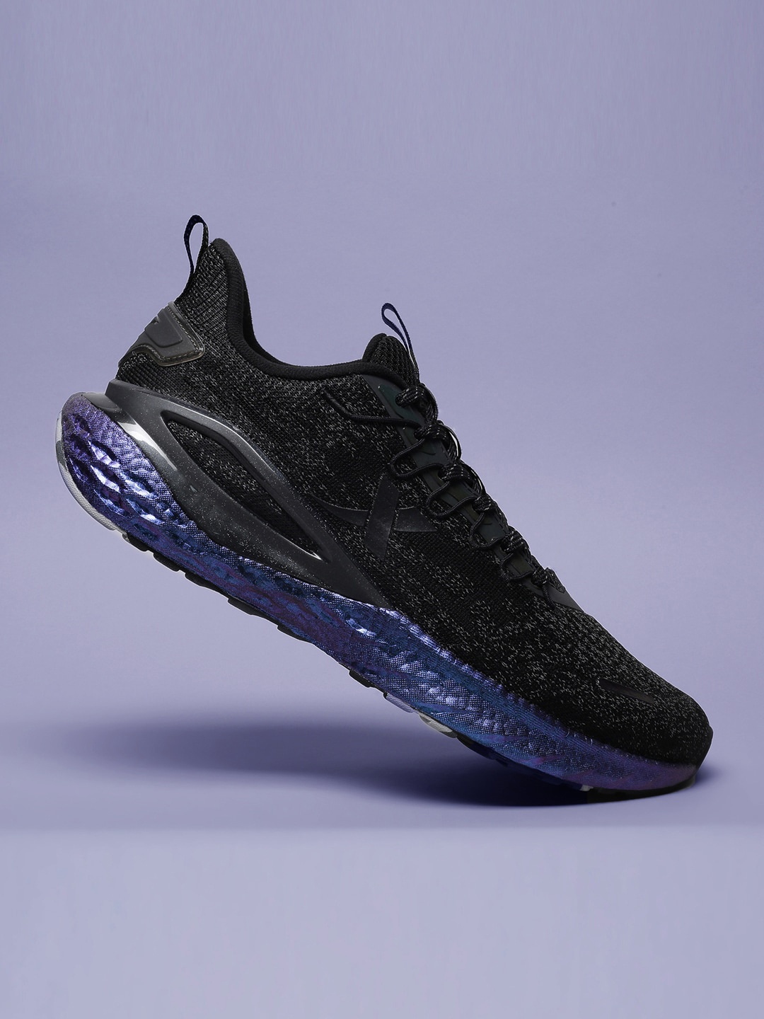

Xtep Men Textile Running Shoes, Black