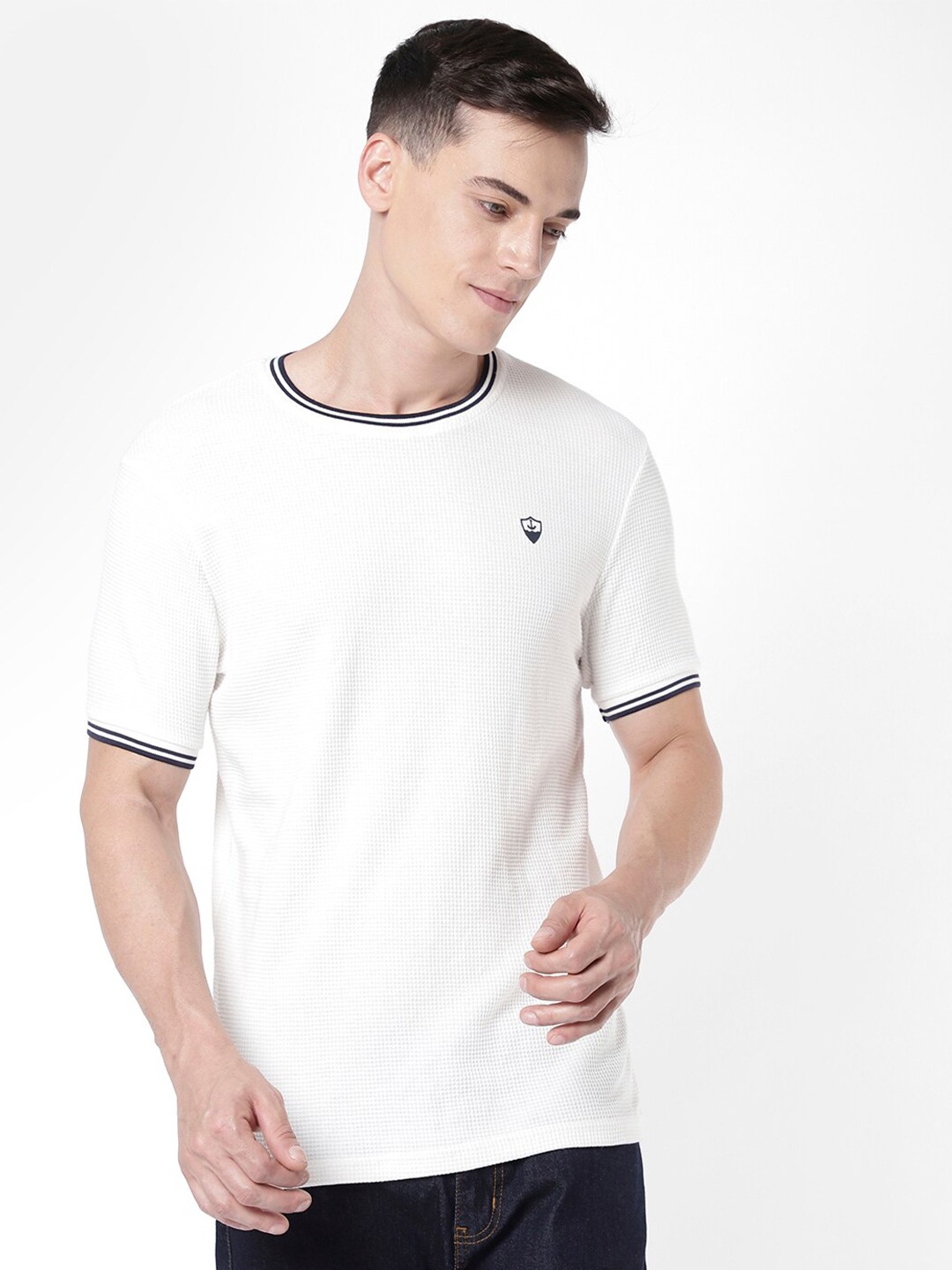 

R&B Men Regular Fit T-shirt, White