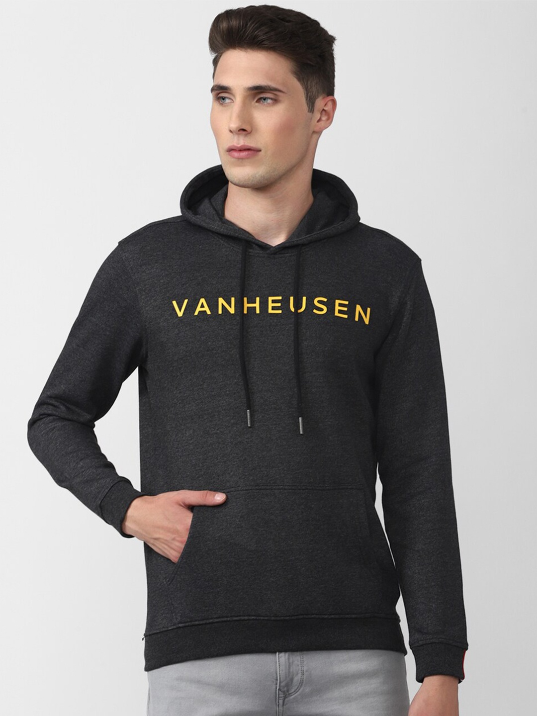 

Van Heusen Sport Men Printed Long Sleeves Hooded Sweatshirt, Black