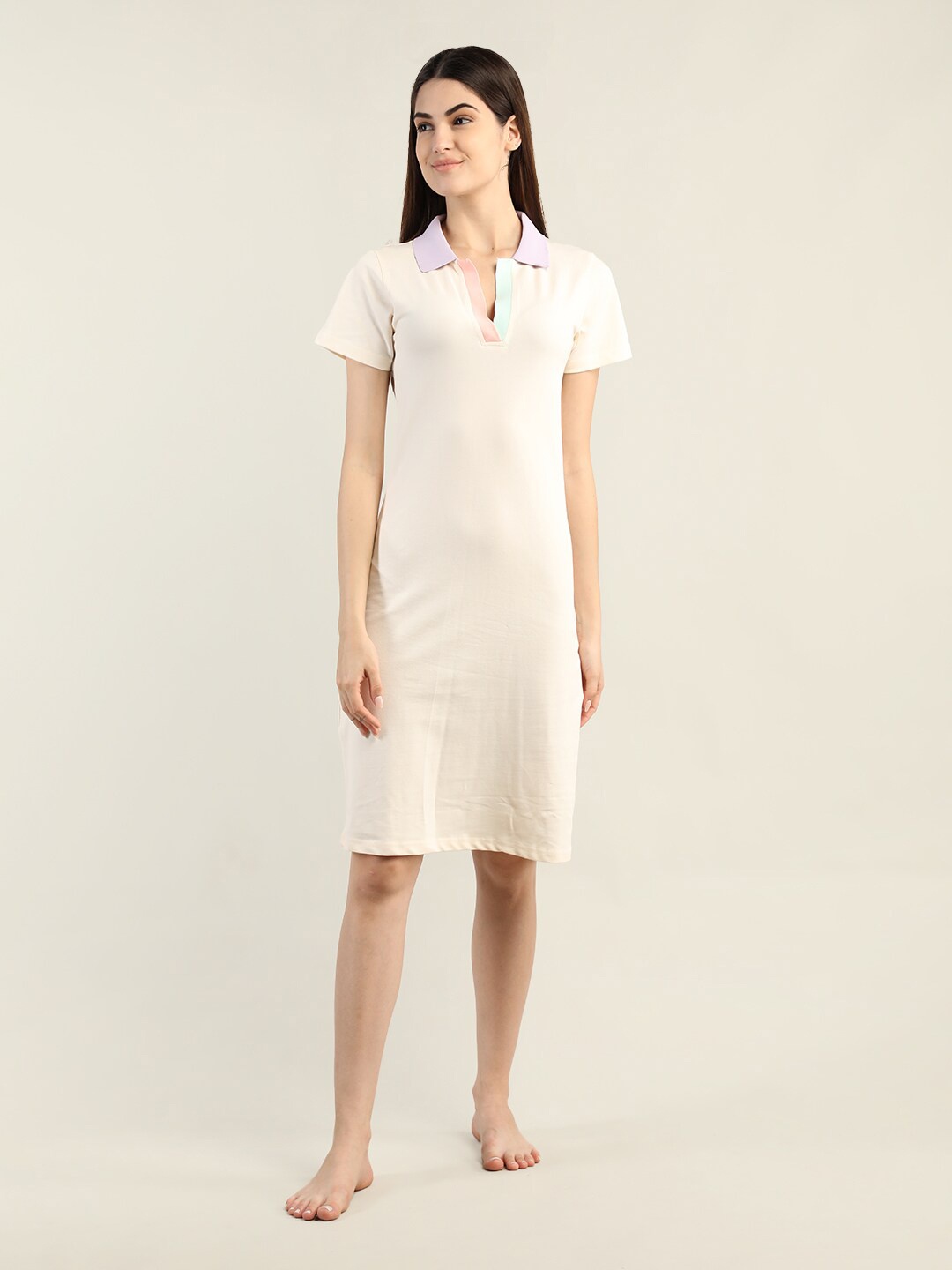 

Organzaa T-shirt Nightdress, Cream