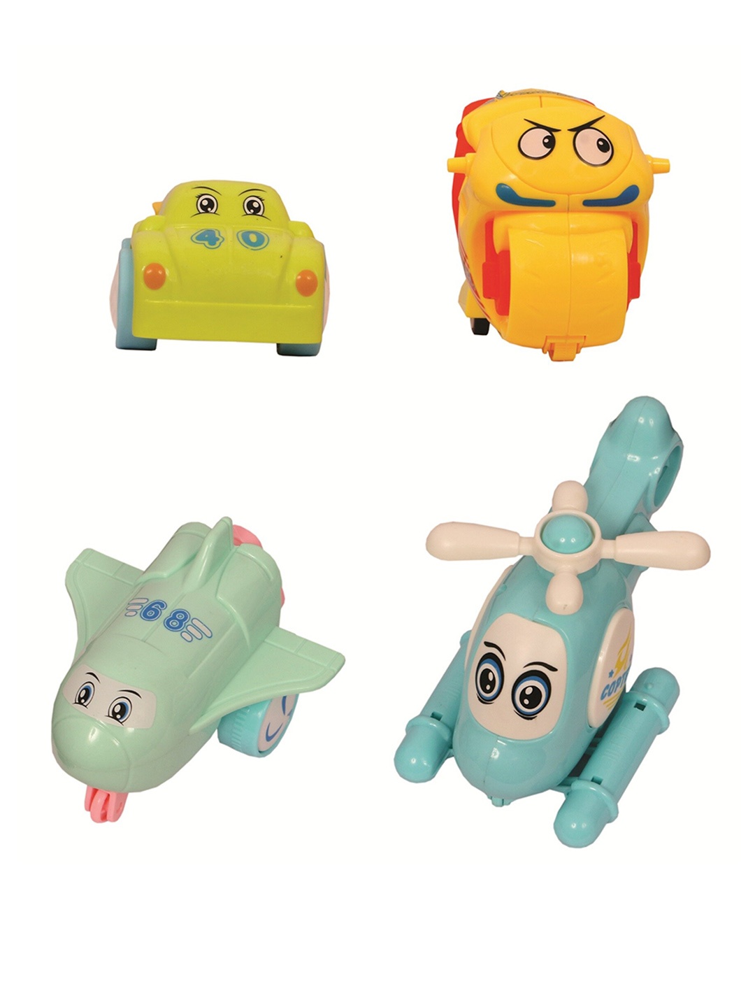 

CHOCOZONE Kids Set Of 4 Vehicles Toys, Green
