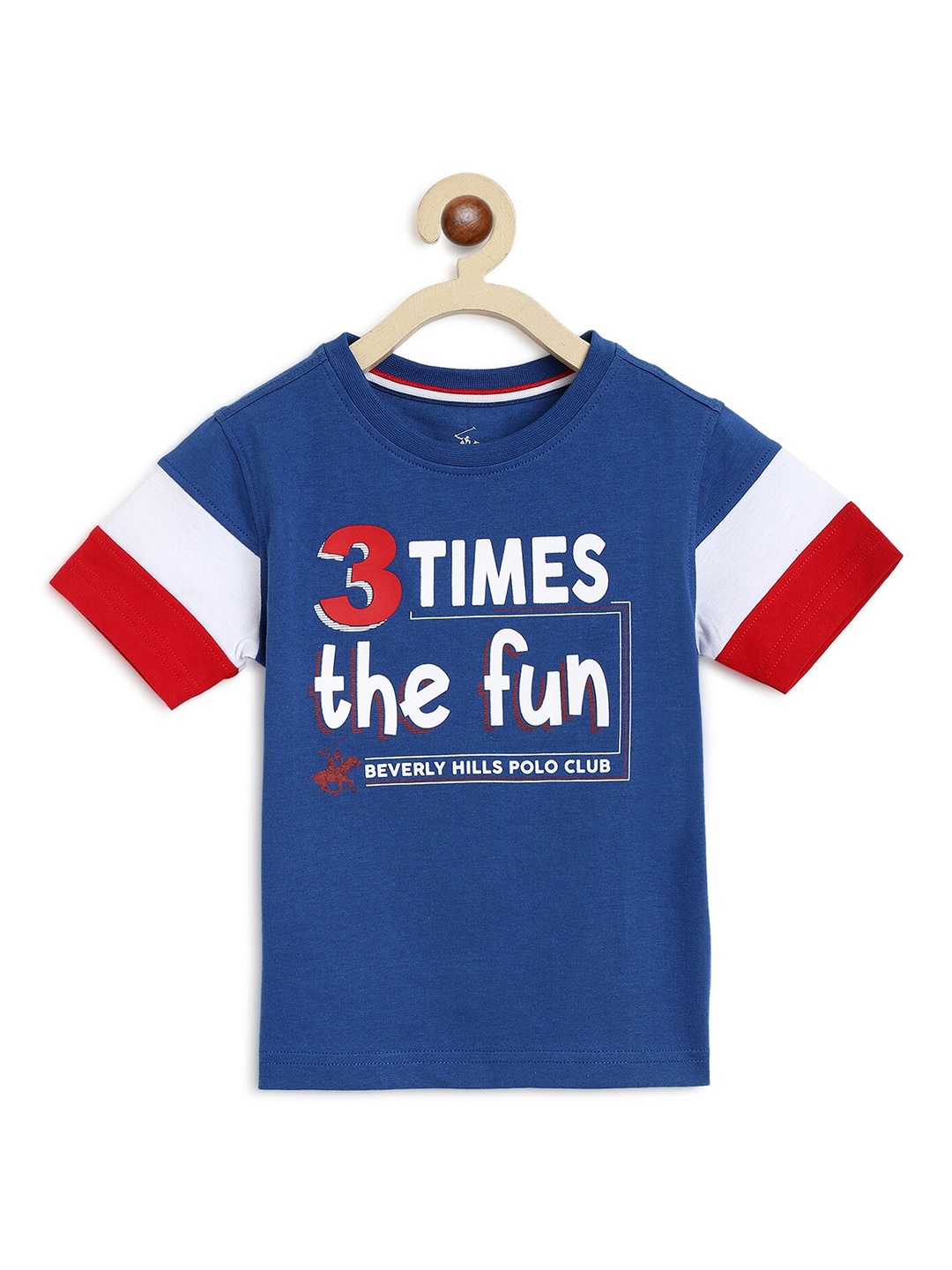 

Beverly Hills Polo Club Boys Typography Printed T-shirt, Blue