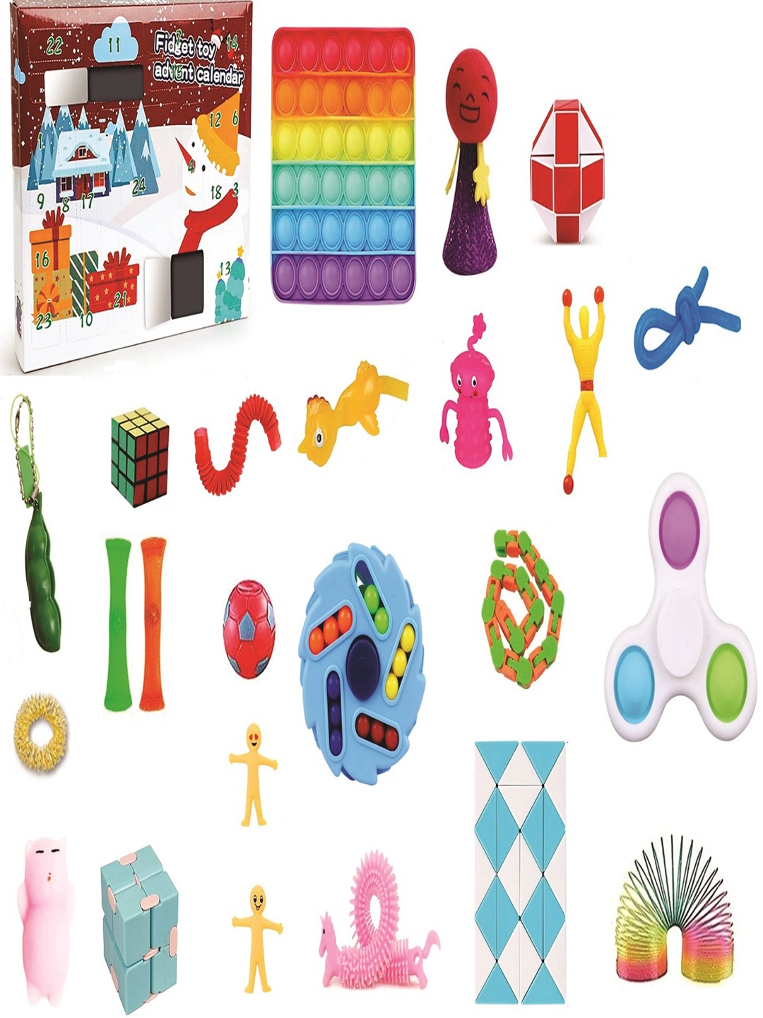 

CHOCOZONE Kids 25 Pcs Sensory Toy For Stress Relief, Multi