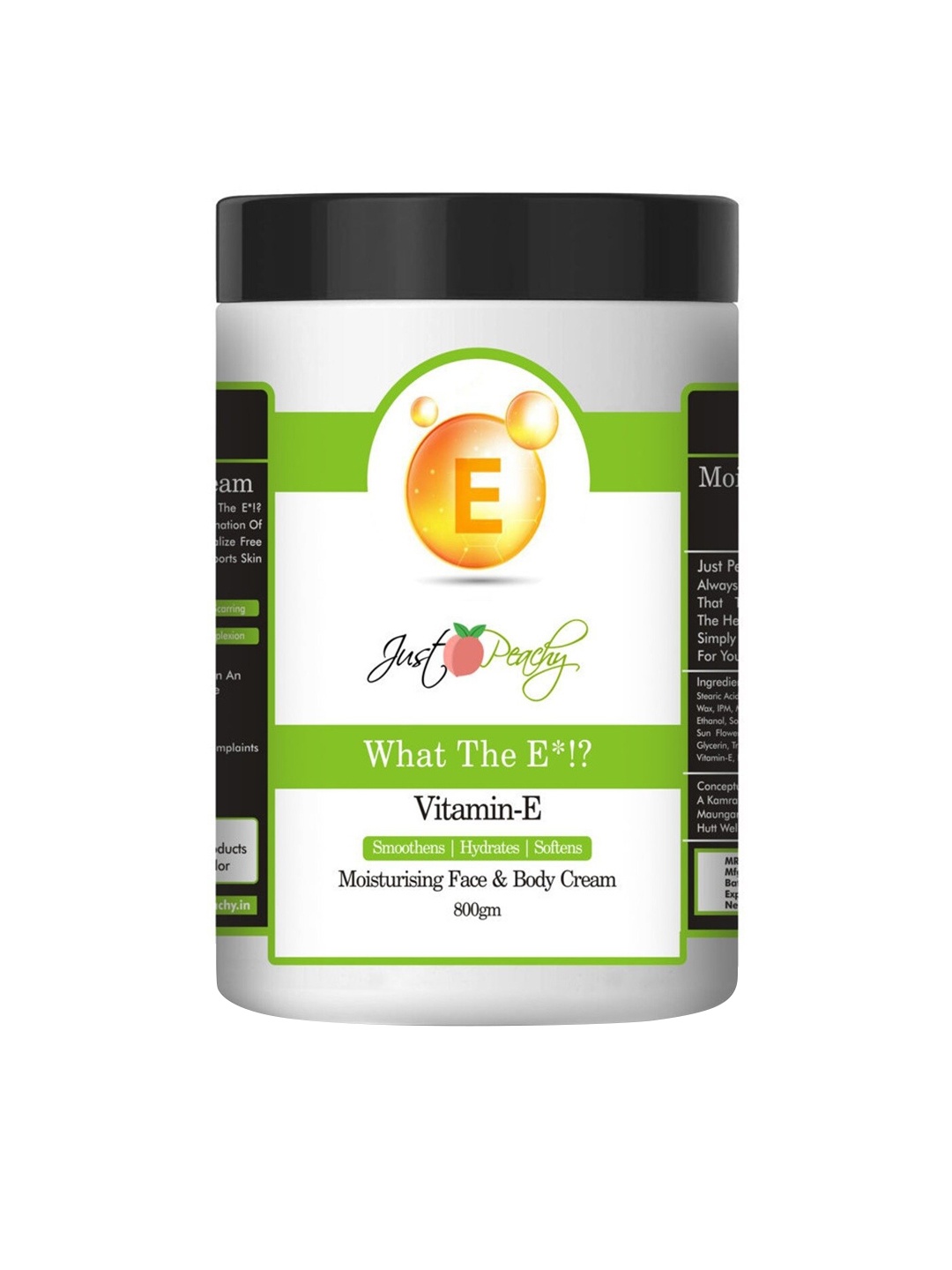 

Just Peachy What The E*! Vitamin E Face & Body Cream 800gm, Yellow