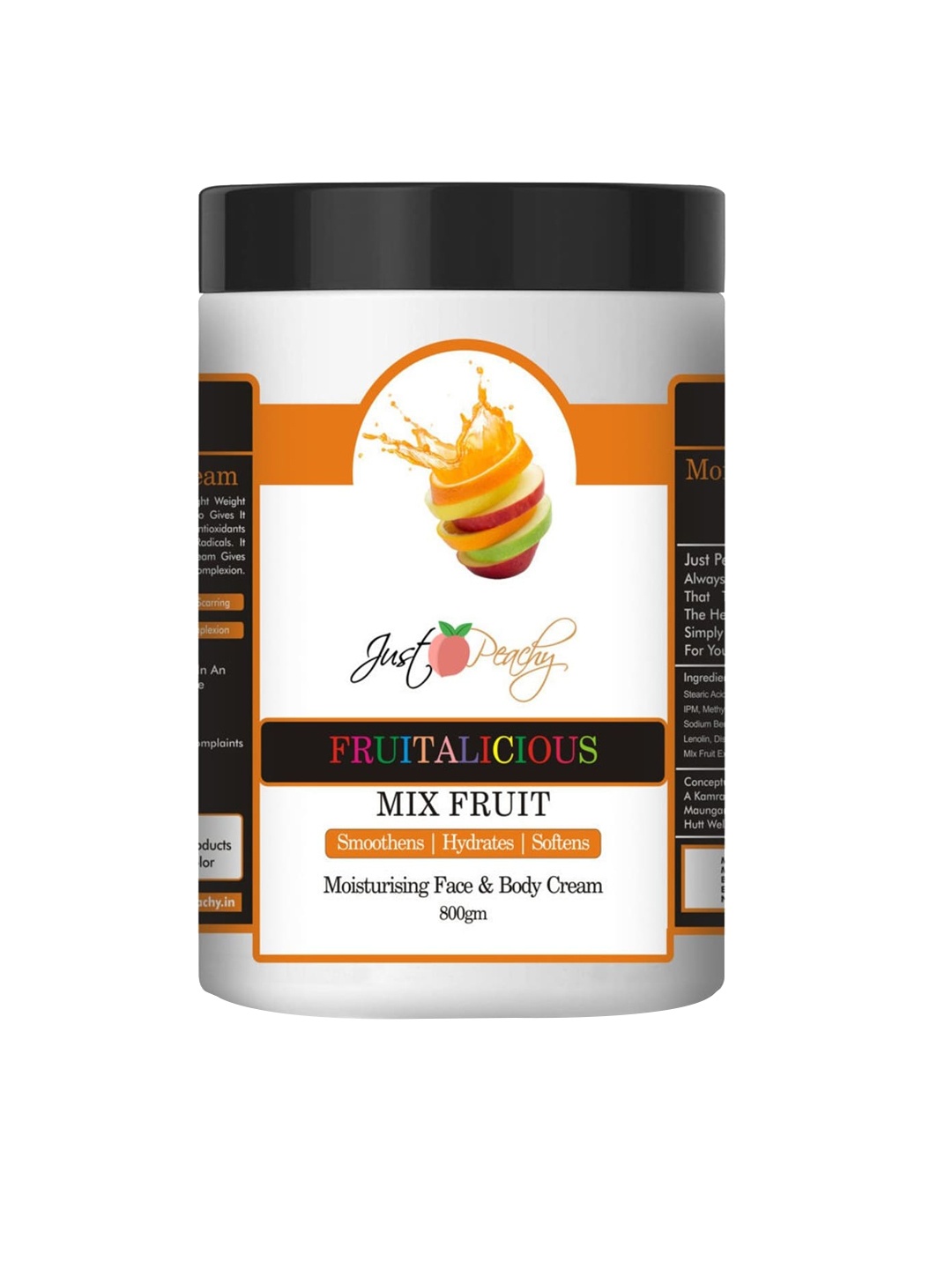 

Just Peachy Fruitalicious Mix Fruit Face And Body Cream 800gm, Orange