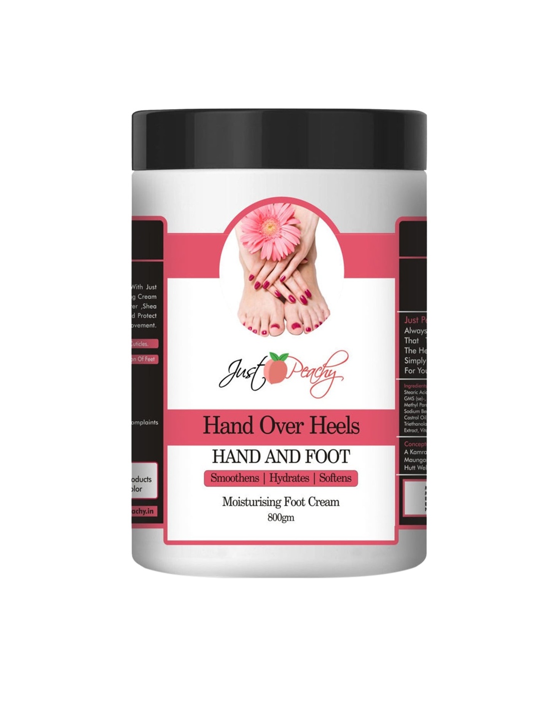 

Just Peachy Hand & Over Heels Proprietary Blend Of 6 Ingredients Hand & Feet Cream 800gm, Pink