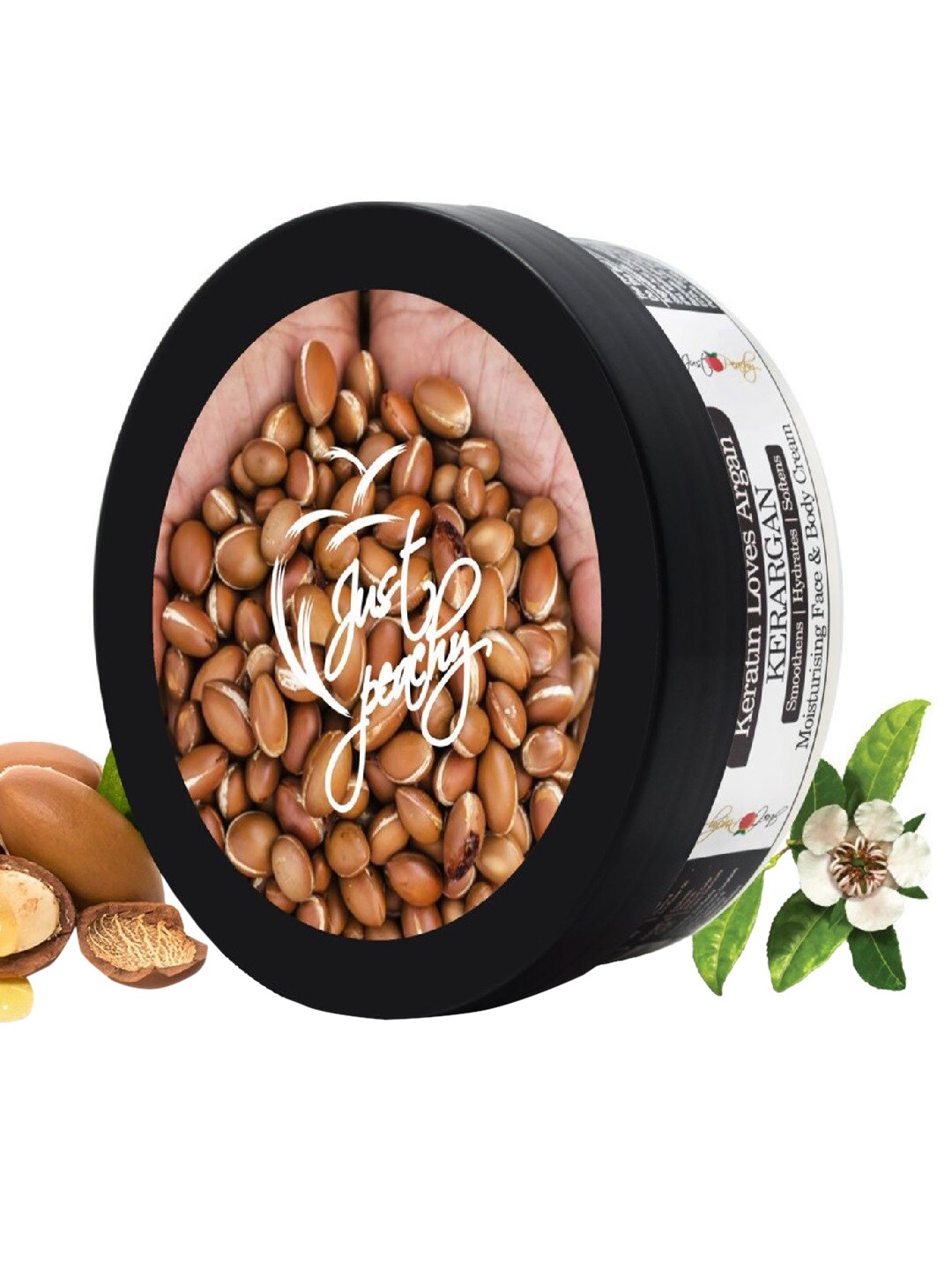 

Just Peachy Kerargan Keratin Loves Argan Face & Body Cream 200gm, Brown