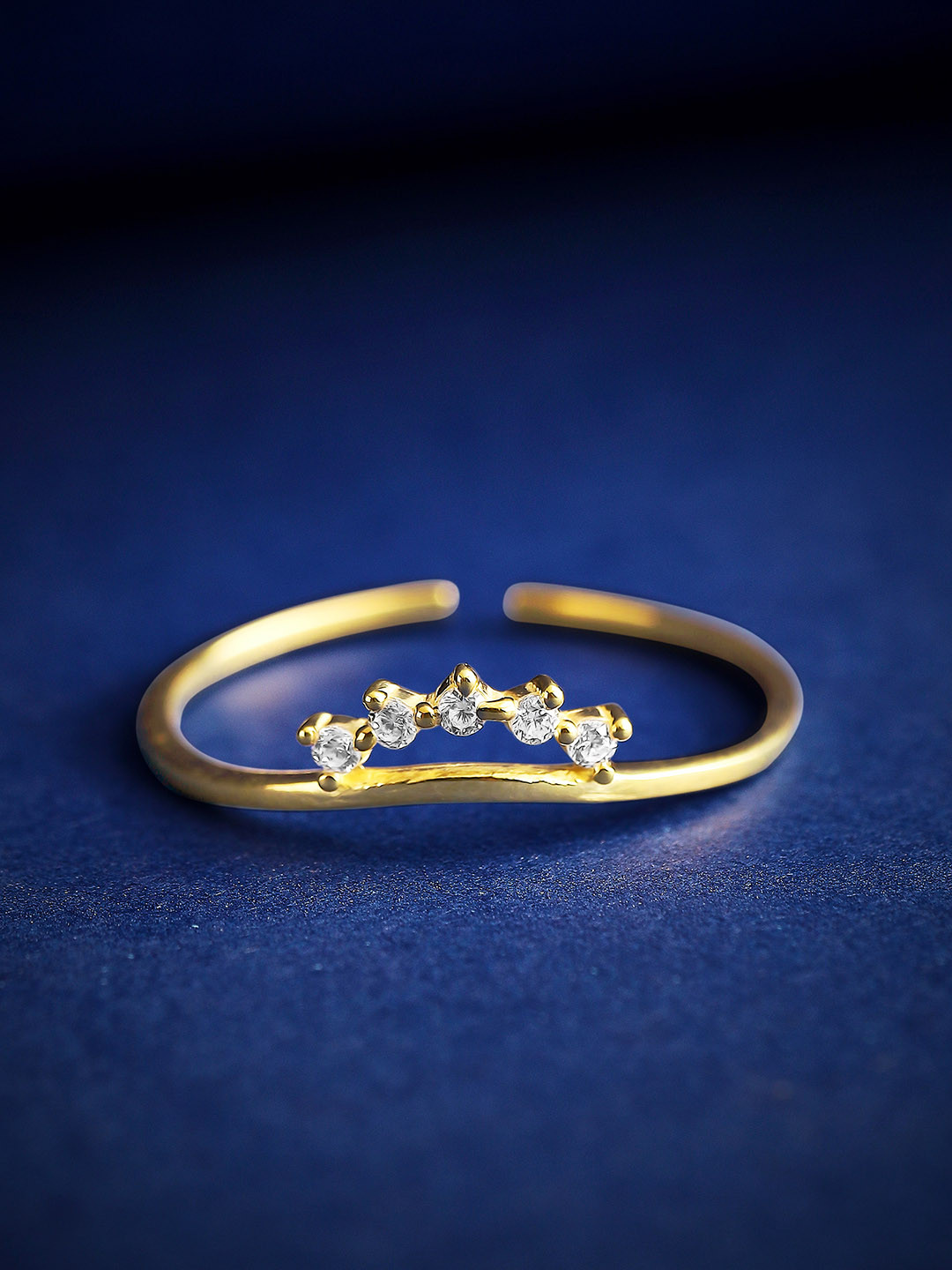 

Rubans 925 Sterling Silver Gold-Plated The Queen Of Zirconia Ring