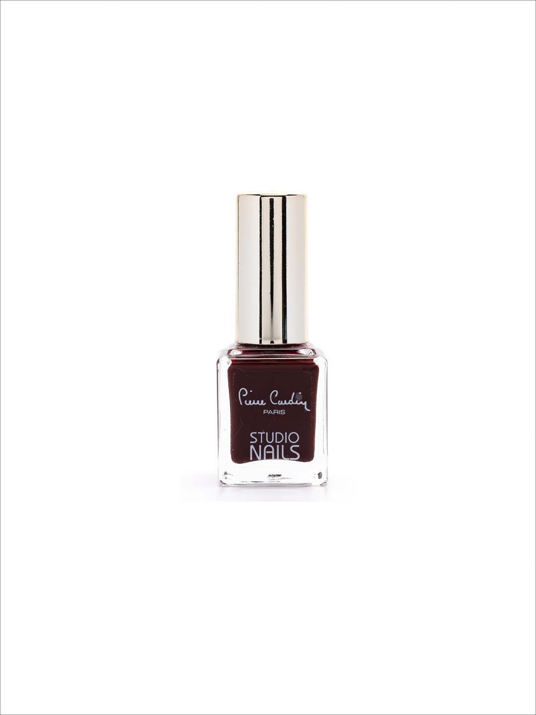 

Pierre Cardin Paris Studio Nails Long-Lasting Nail Polish 11.5 ml -Dark Burgundy 56, Brown