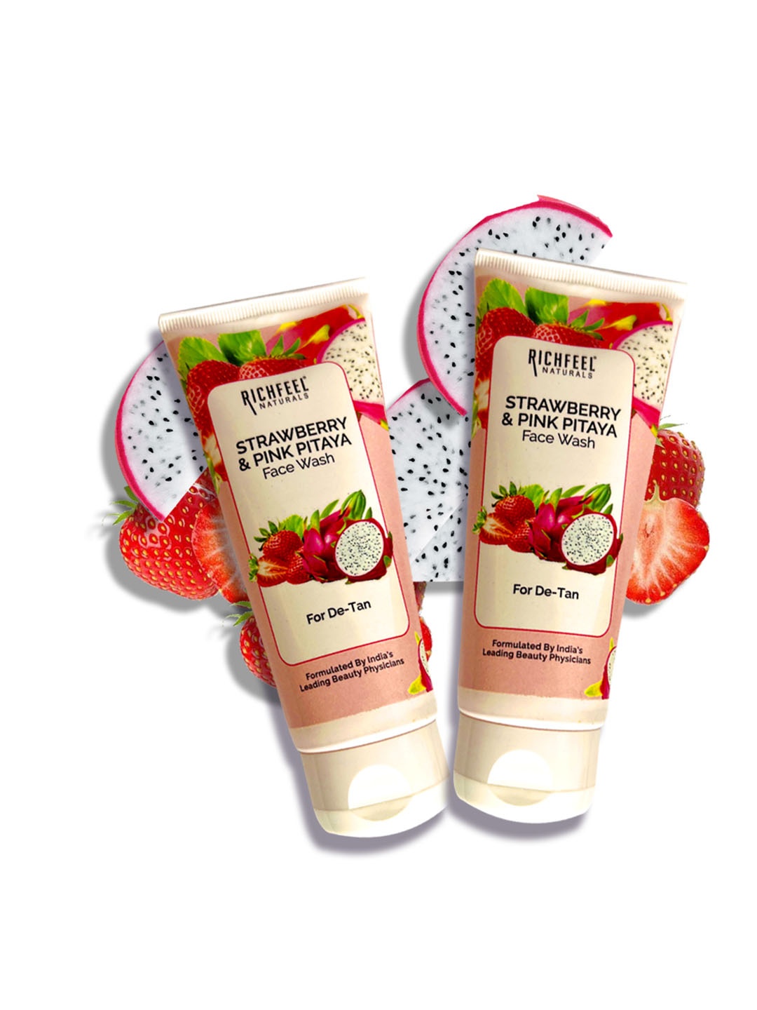 

Richfeel Pack Of 2 Strawberry & Pink Pitaya Face Wash 100g