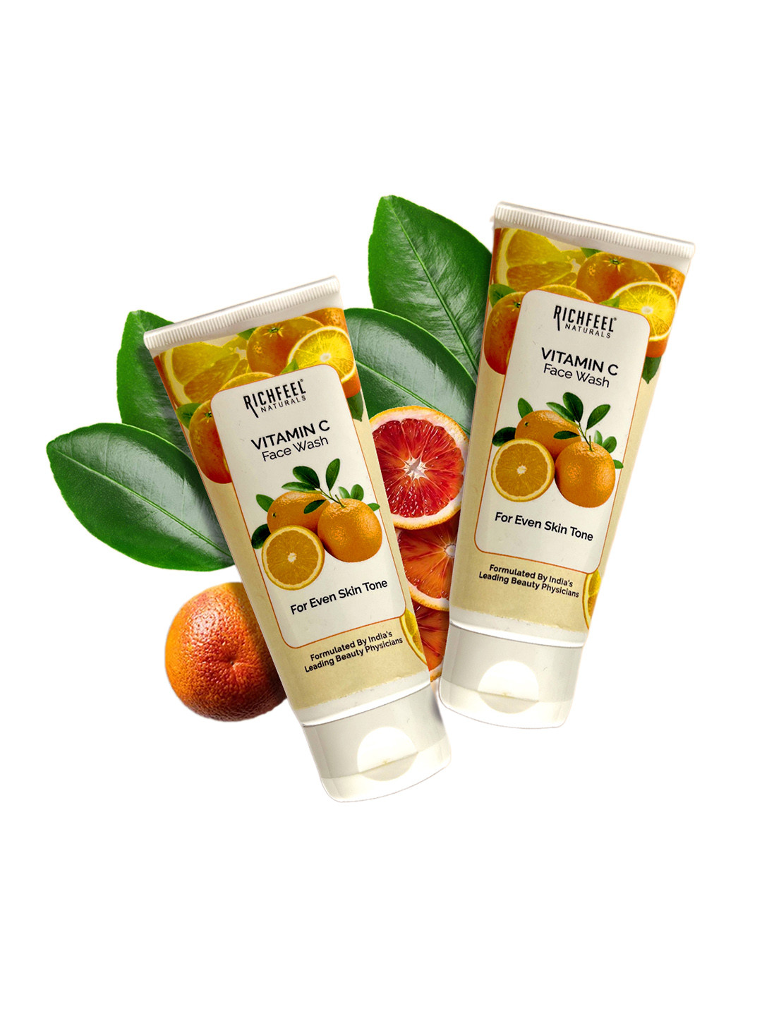 

Richfeel Set of 2 Vitamin C Face Wash for Even Skin Tone - 100 g Each, White