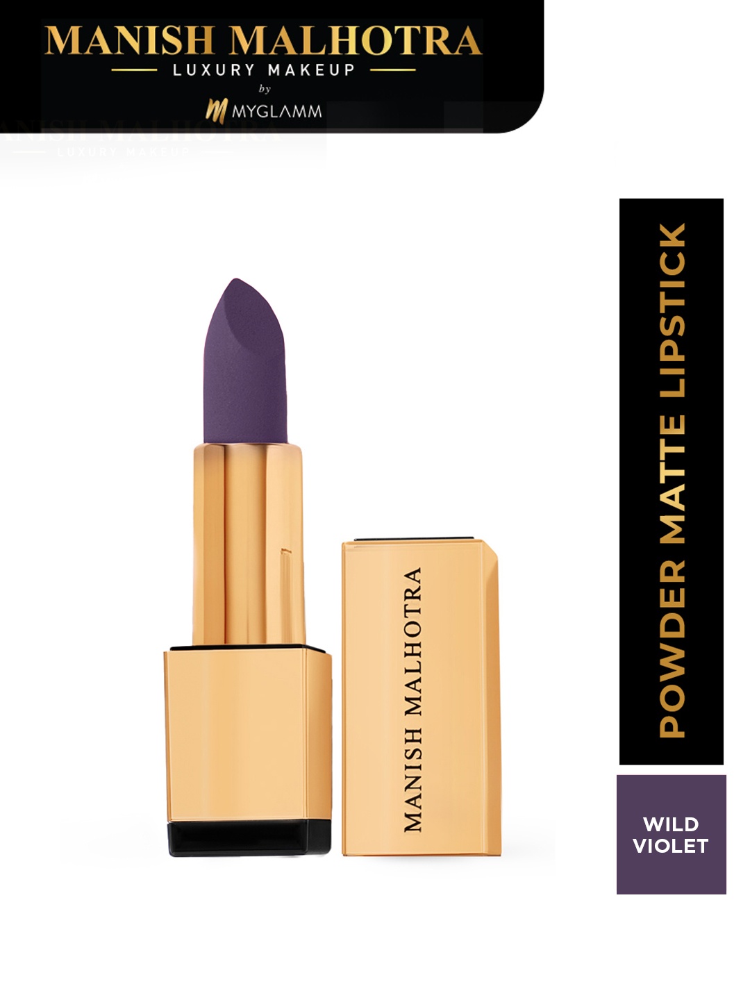 

MyGlamm Manish Malhotra Powder Matte Lipstick with Maracuja Oil 4g - Wild Violet