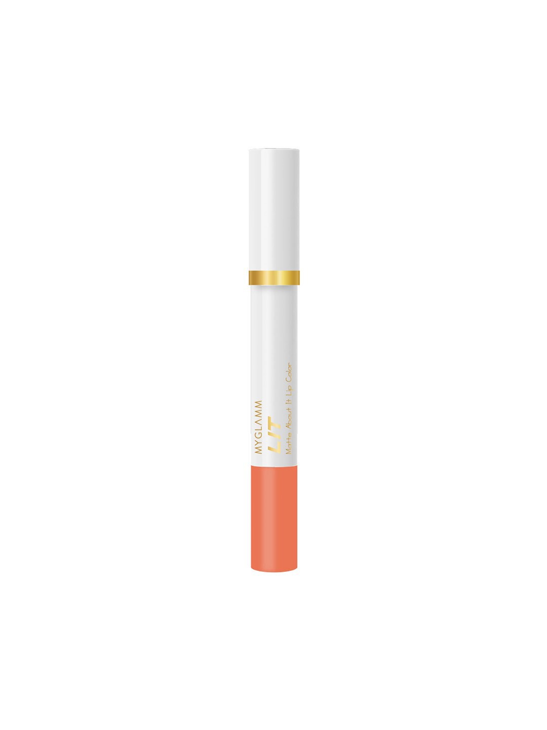 

MyGlamm LIT Matte About It Lip Color with Sharpener 2.8g - Peach Fusion, Orange