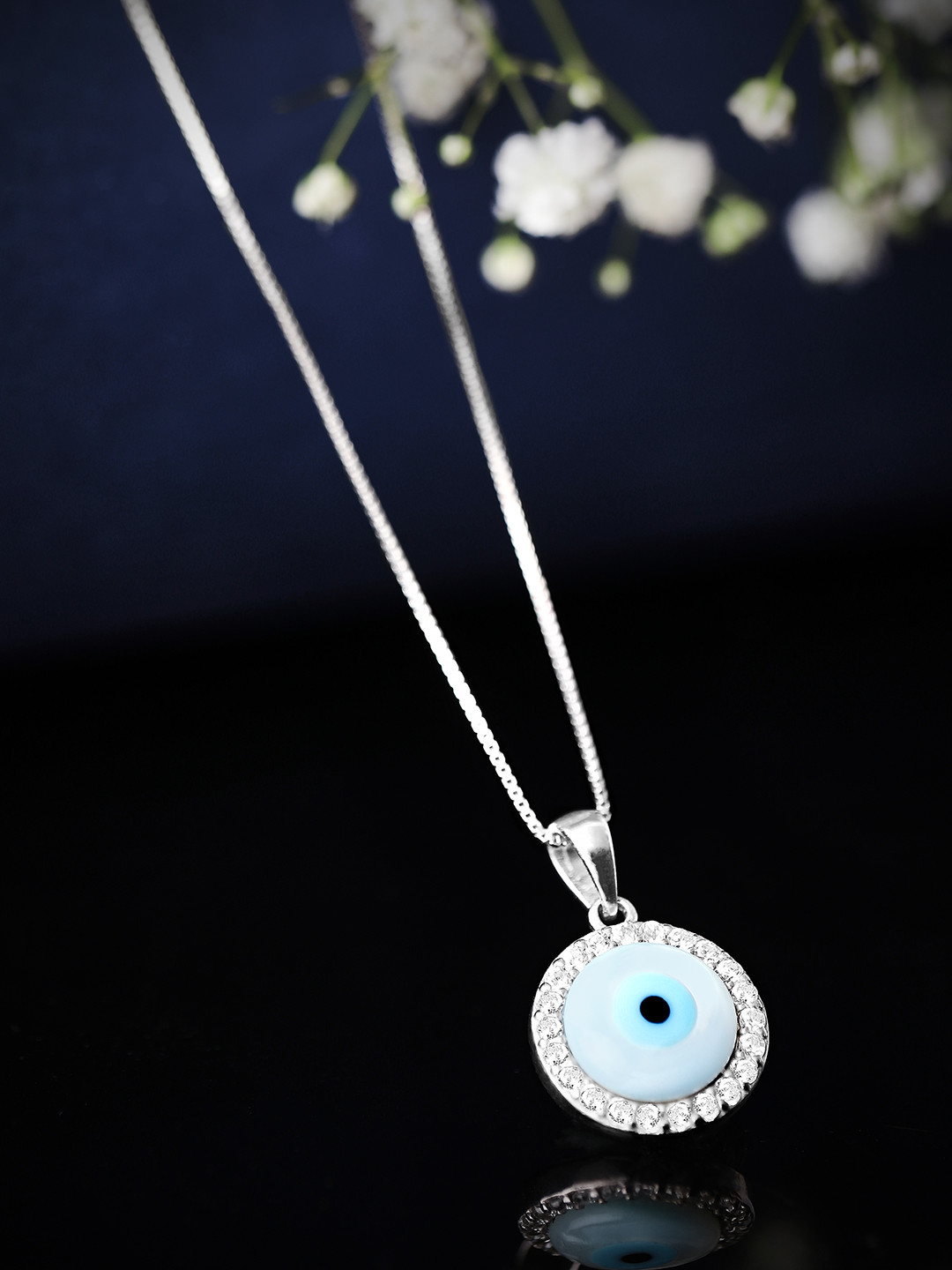 

Rubans 925 Sterling Silver The Power Of Evil Eye - Pendant chain
