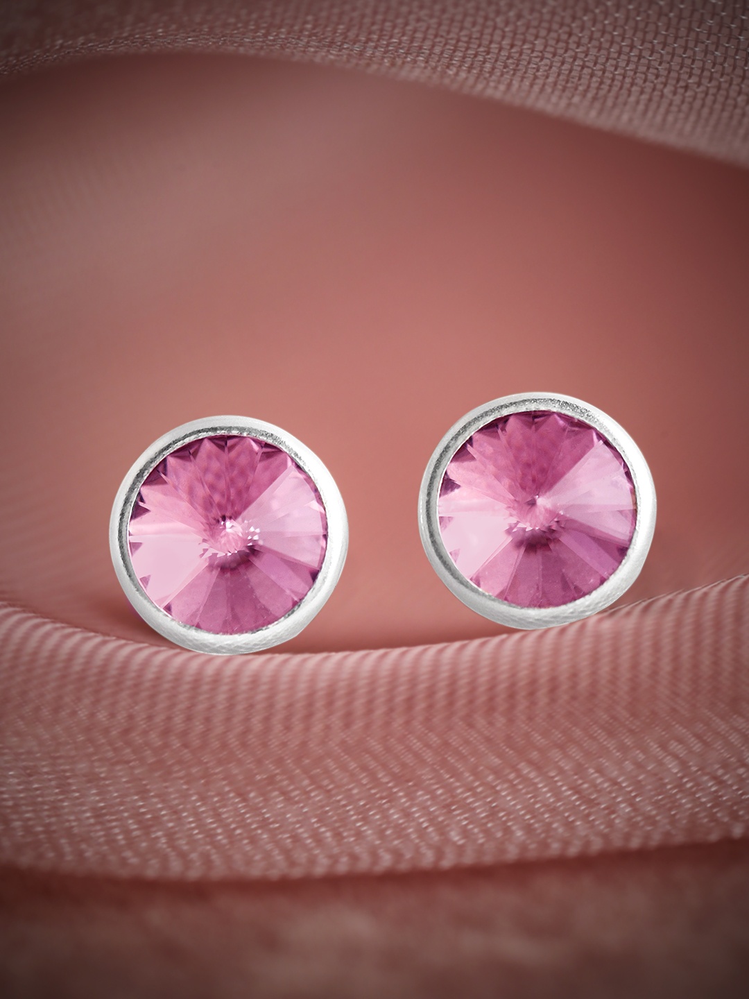 

Rubans 925 Sterling Silver Look On The Pink Side Of Life Stud Earrings