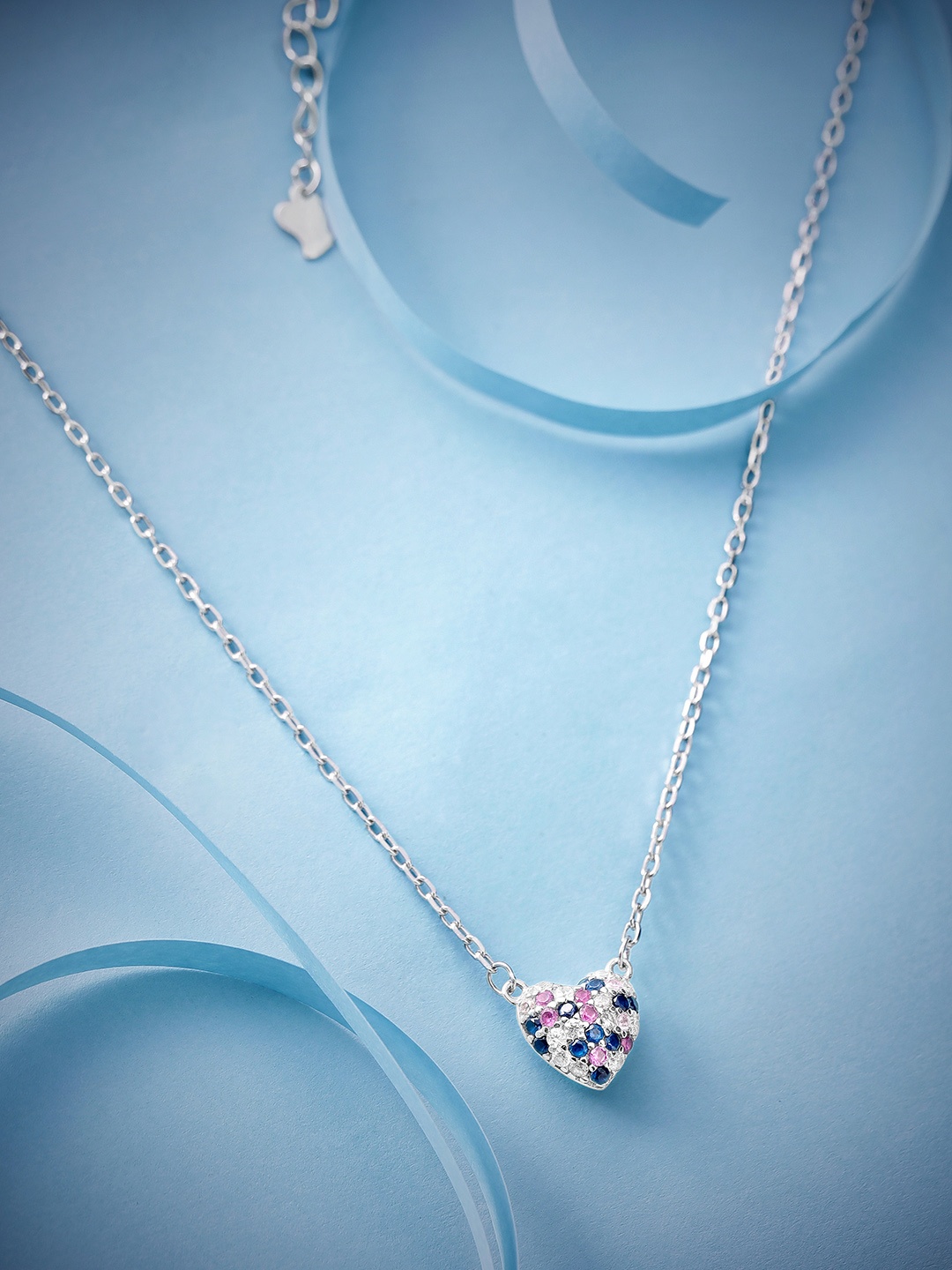 

Rubans 925 Sterling Silver The Heart Holds Multiple Colours Necklace