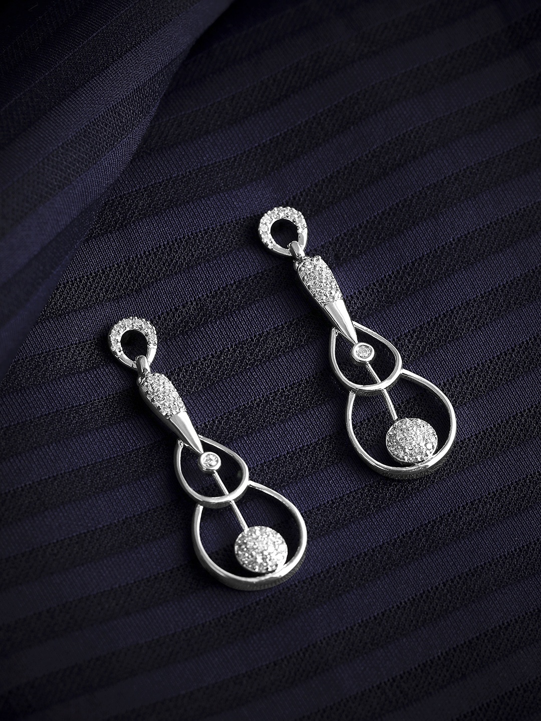 

Rubans 925 Sterling Silver Perfectly Handcrafted Dangling Drop Earrings