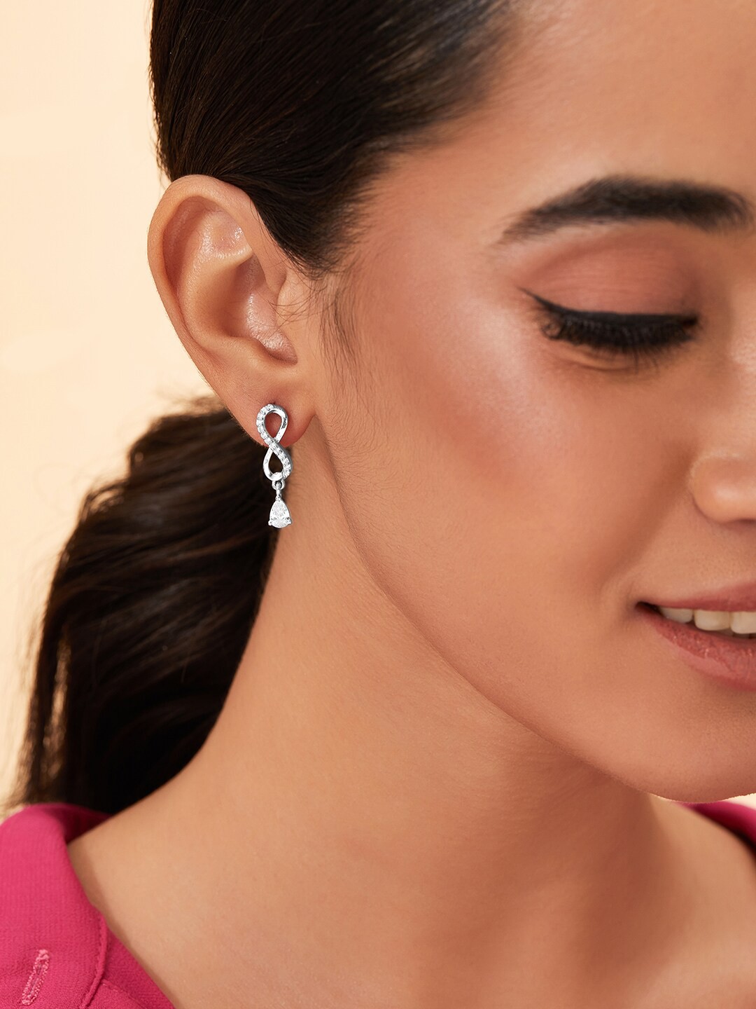 

Rubans 925 Sterling Silver The Infinity Drop Earrings