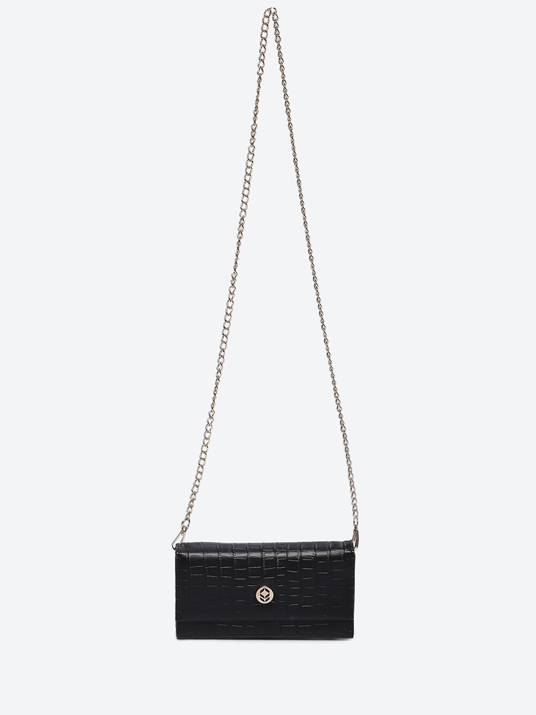 

Biba Women Textured PU Envelope With Sling, Black
