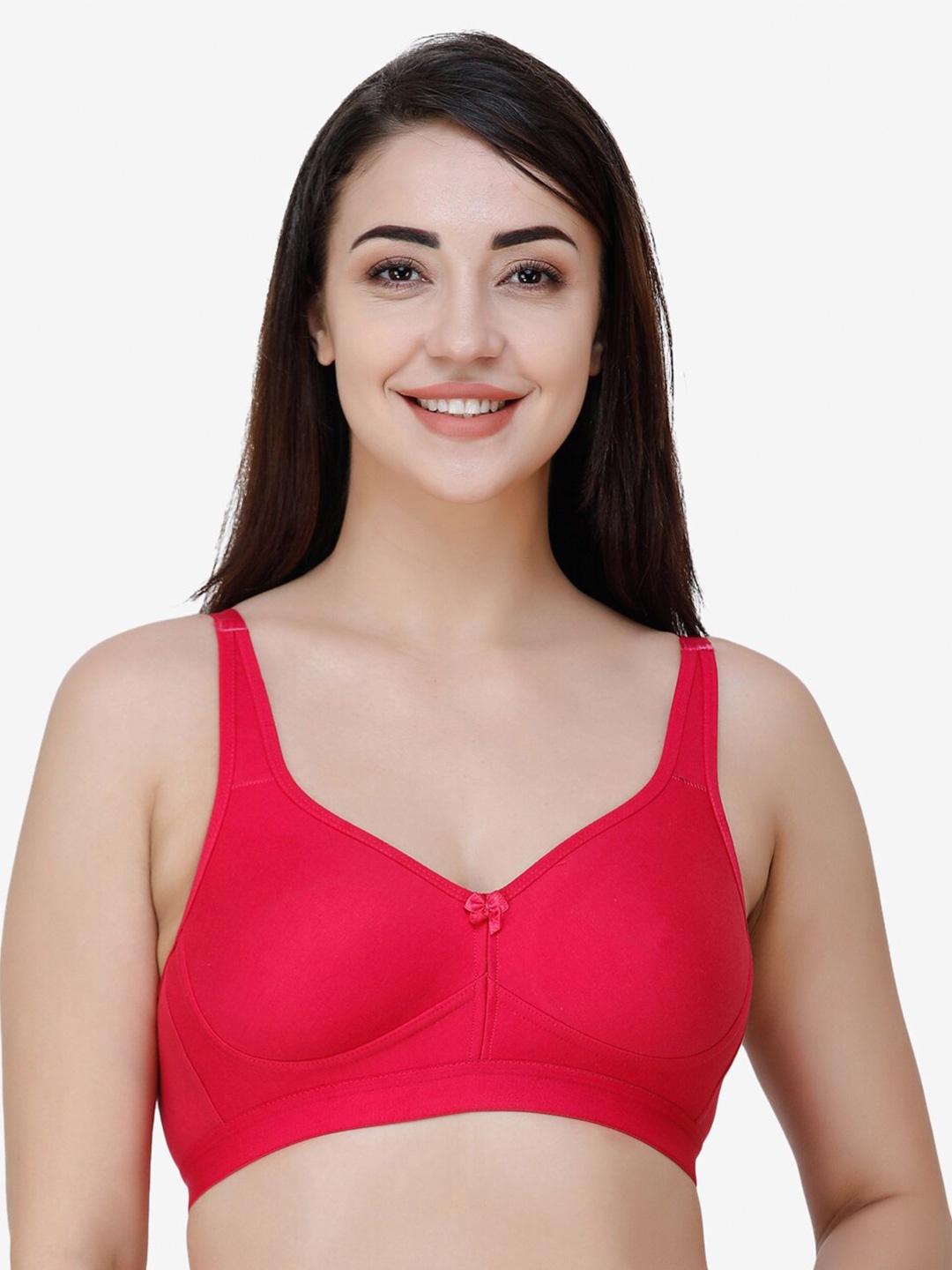 

College Girl Non Padded T-shirt Seamless Bra CG-FullOn, Red