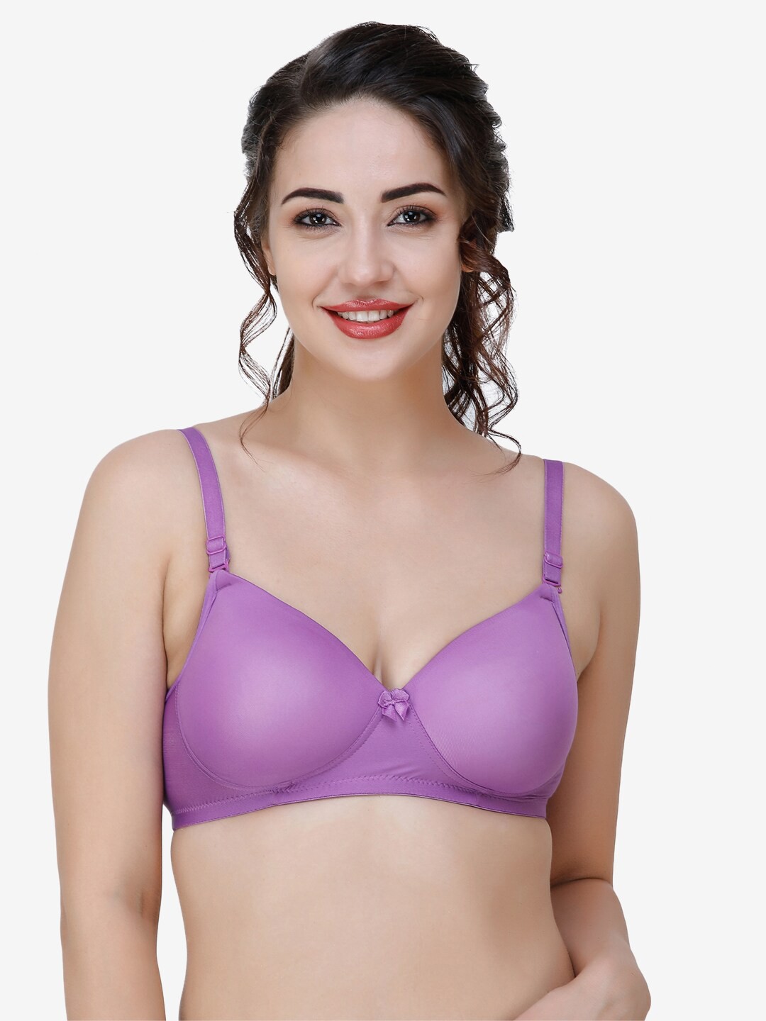 

College Girl Heavily Padded T-shirt Bra, Purple