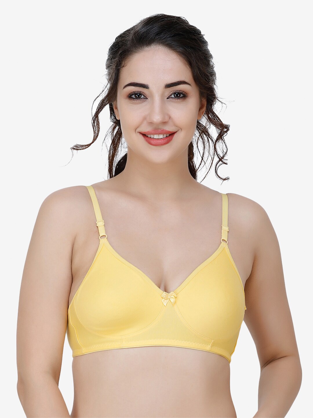 

College Girl Non Padded T-shirt Bra, Yellow