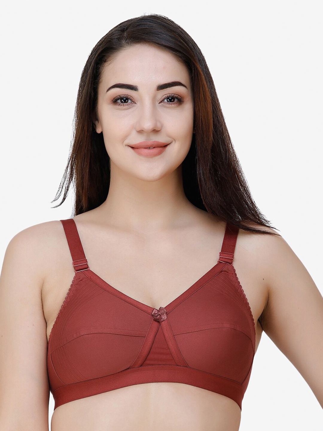 

College Girl Non Padded Everyday Bra CG-UltraKross-Maroon