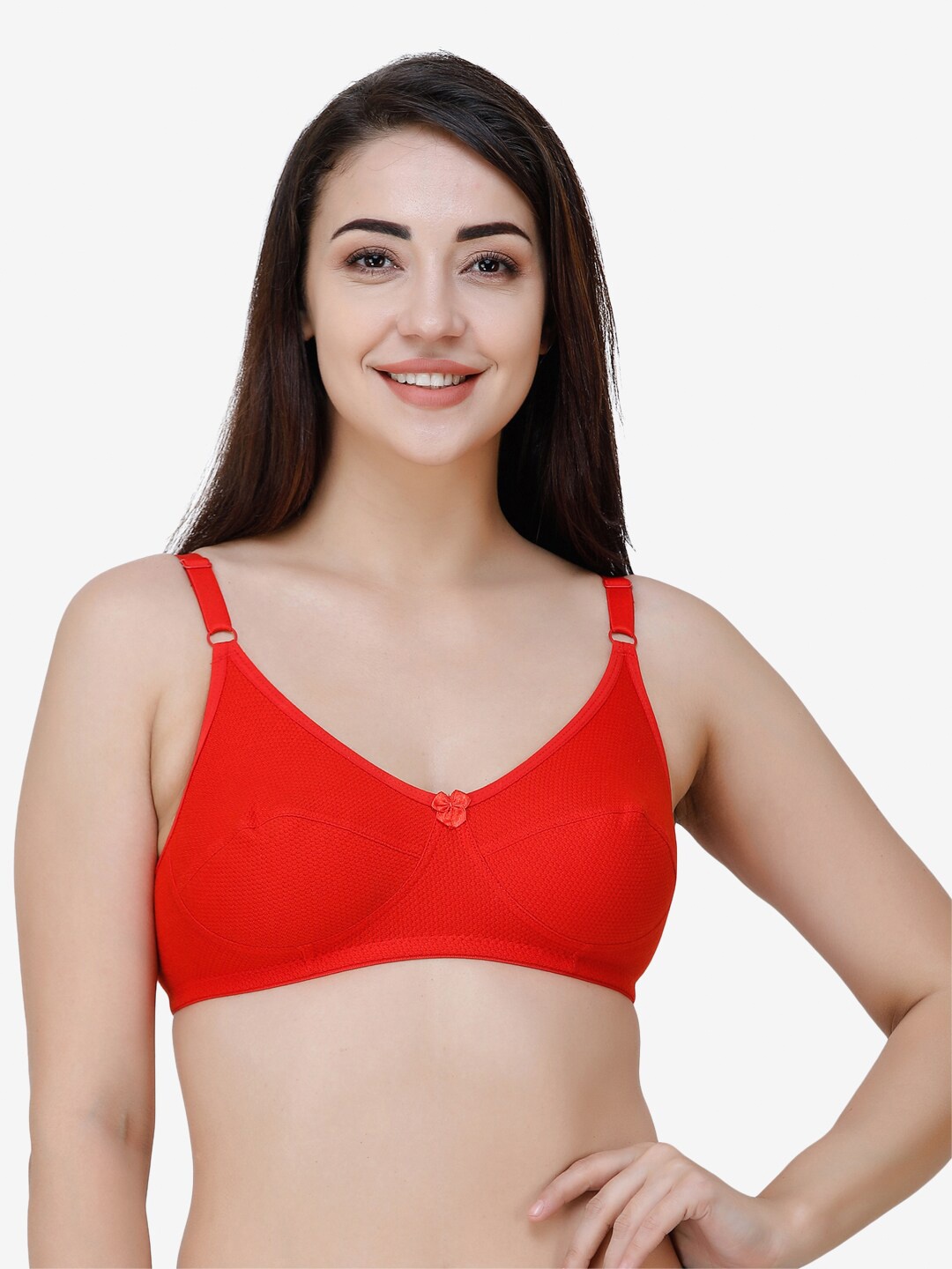 

College Girl Non Padded Everyday Bra, Red