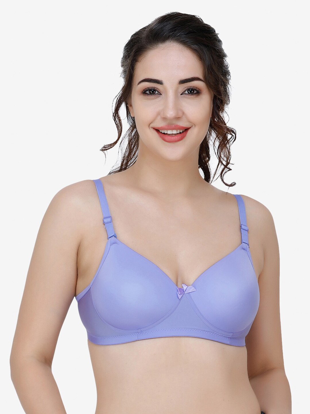 

College Girl Heavily Padded Seamless T-shirt Bra CG-Hellopad-214, Purple