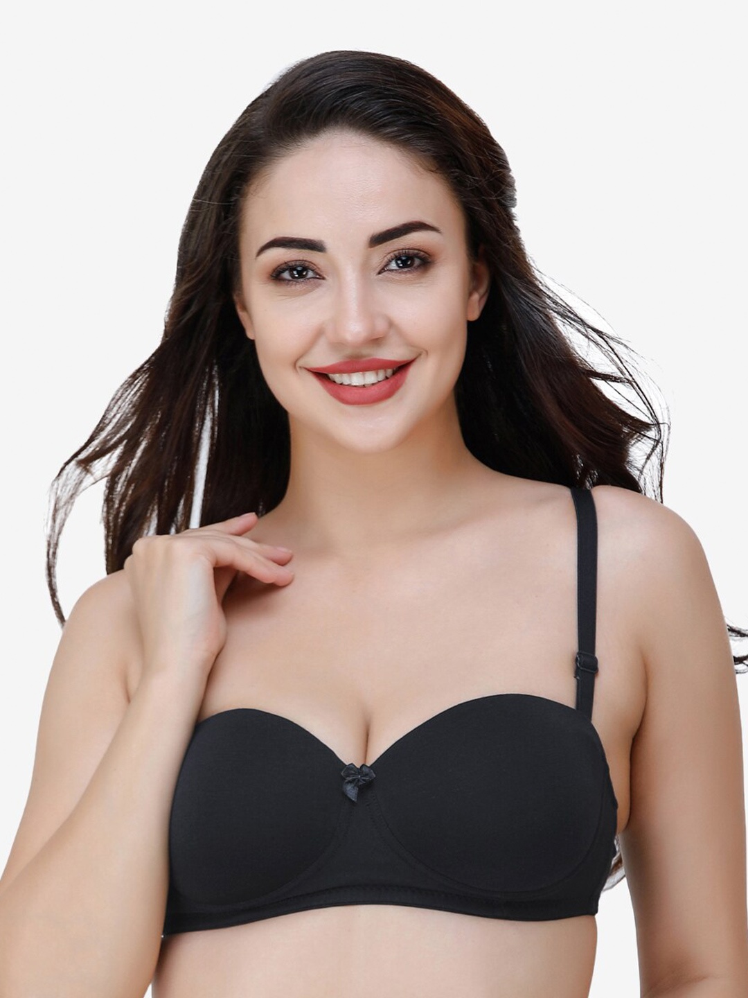 

College Girl Heavily Seamless Padded T-shirt Bra CG-Honeypad-211, Black