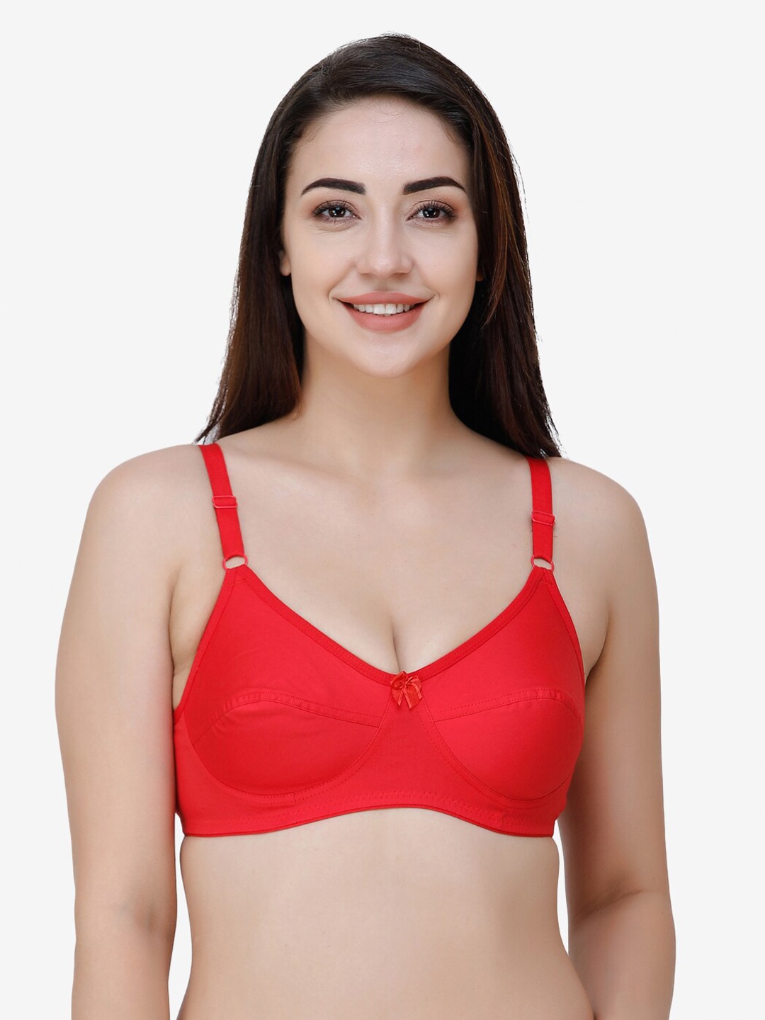 

College Girl Cotton Non Padded Everyday Bra, Red