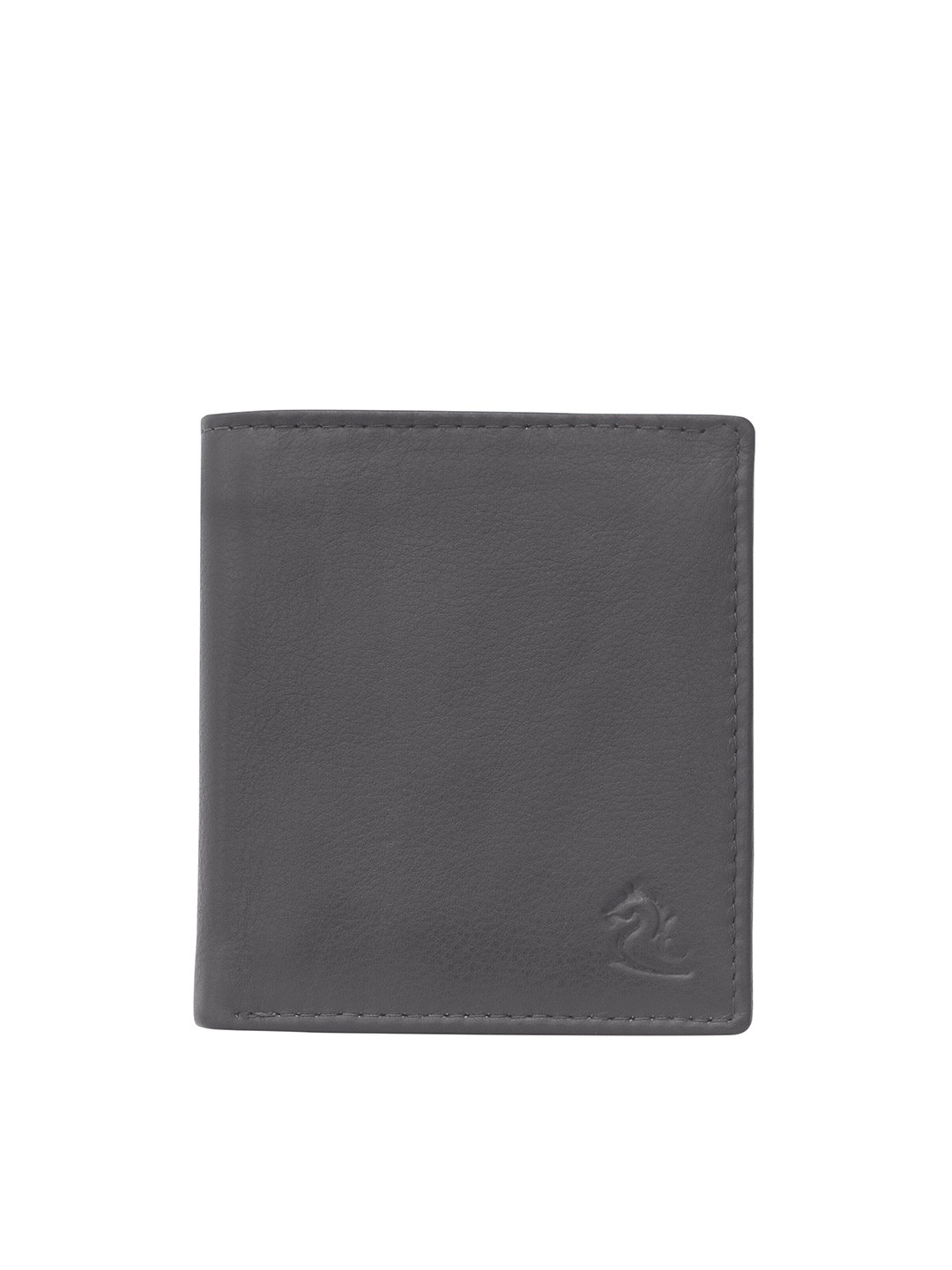 

Kara Men Leather Two Fold Wallet, Grey